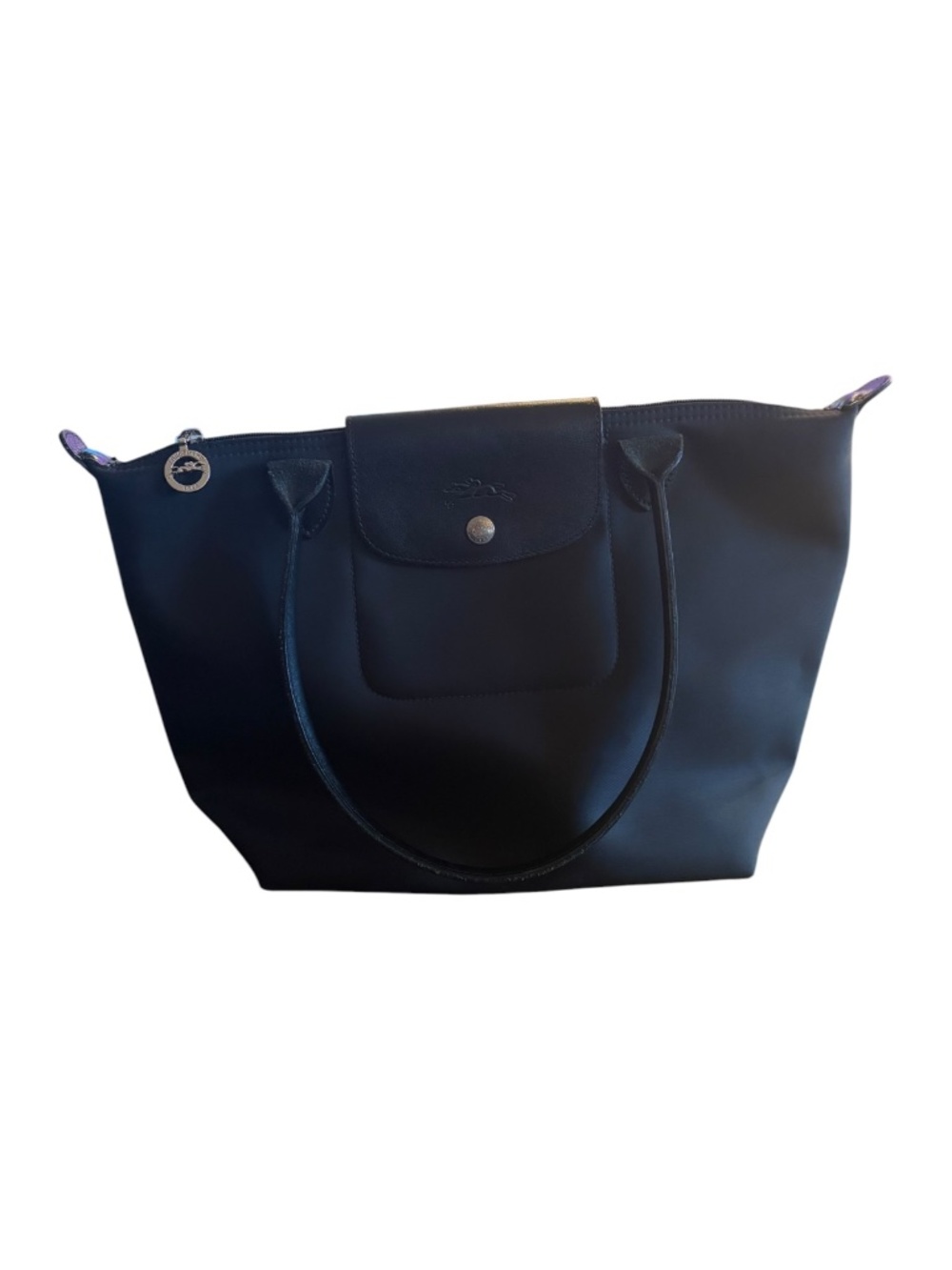 Longchamp Le Pliage Neo Medium Black Nylon Shoulder Tote - Picture 3 of 12